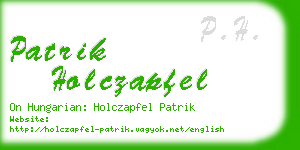 patrik holczapfel business card